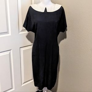 Vintage black and white collared dress